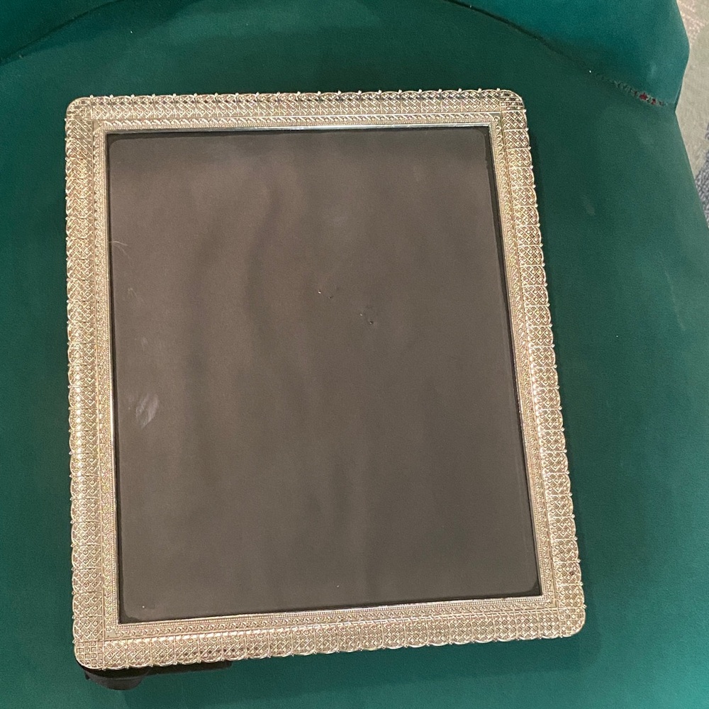 Silver Crystal-Trim Tablet Case - Stylish Protective Cover